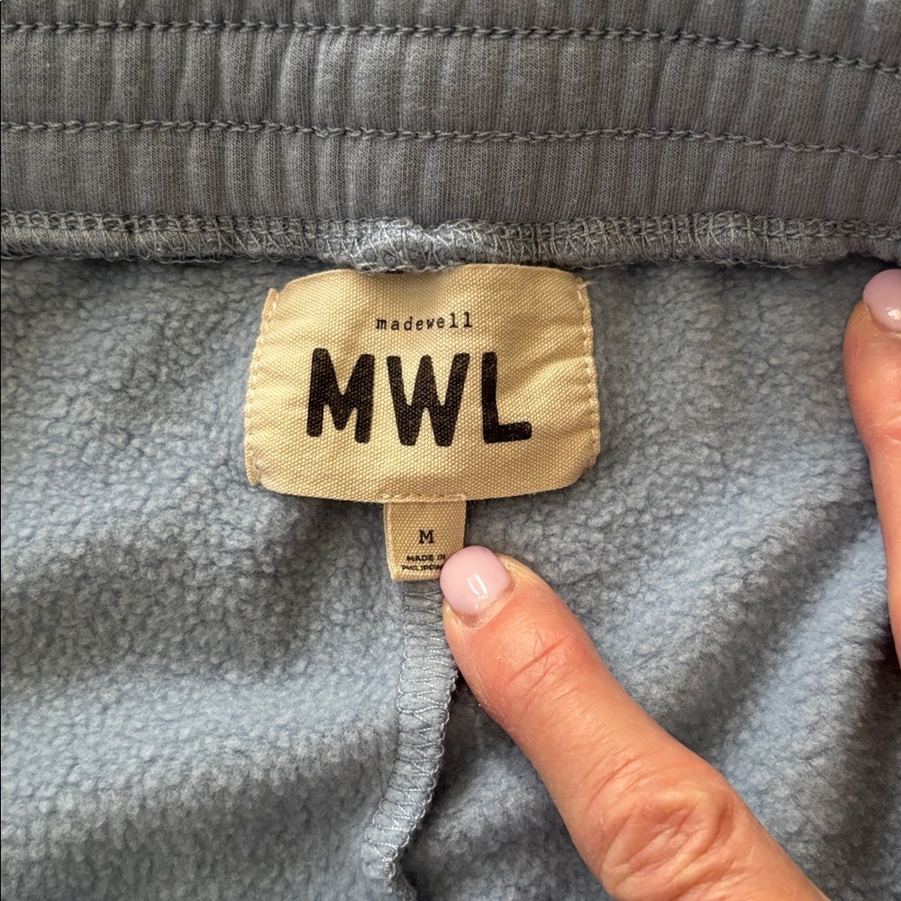 Madewell Light Blue Super Soft Jogger Sweatpants With Pockets Size Medium - Picture 7 of 11